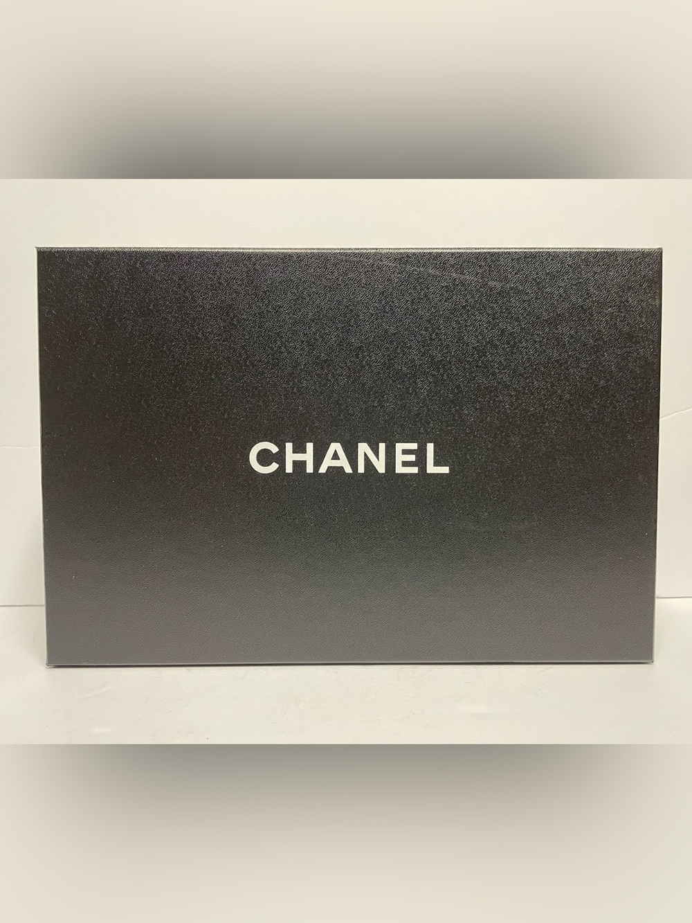 CHANEL Black and White Logo empty shoe storage Box